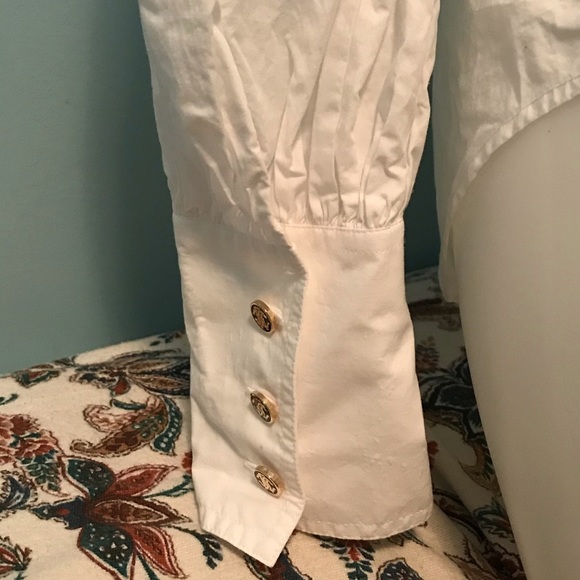Roberto Cavalli White Button Down Long Sleeve collar Shirt size XS - Picture 3 of 10